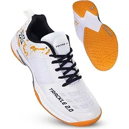 Unisex Badminton Shoes|Indoor Outdoor Court Sneaker|Breathable Mesh with TPU Fusing Upper + Rubber Outsole for Superior Grip|Boots for Men Women Adult Youth