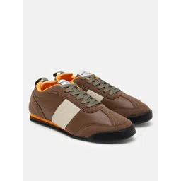 United Colors of Benetton Men Colourblocked PU Sneakers