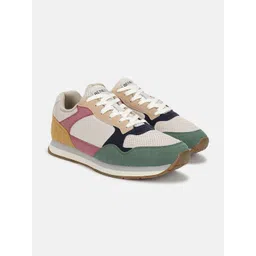 United Colors of Benetton Men Colourblocked PU Sneakers