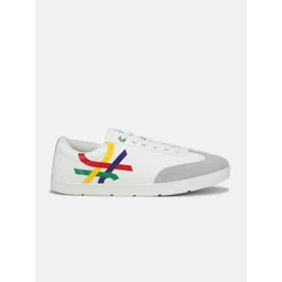 United Colors of Benetton Men Textured PU Sneakers