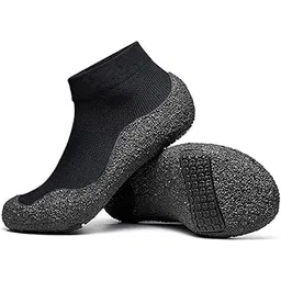 Upyogaa Barefoot Socks Shoes Unisex for Gym | Heavy Weightlifting | Hiking | Comfort Wear | Travel | Indoor Wear | Water/Beach Activity | Flat Sole | TPR Bottom and Socks Upper Material | Quick Dry | Portable
