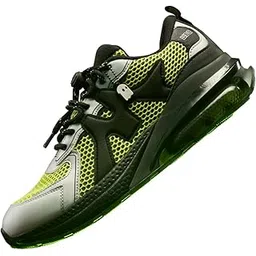 Urban Blaze: Green Lab Sneakers – Metallic PU & Mesh Upper | Samurai PU Insole | Lightweight EVA Midsole | Men’s Stylish Low Top Sneakers