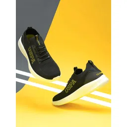 U.S. Polo Assn. Men Black Textile Walking Shoes