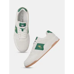U.S. Polo Assn. Men Colourblocked PU Lace-Ups Sneakers