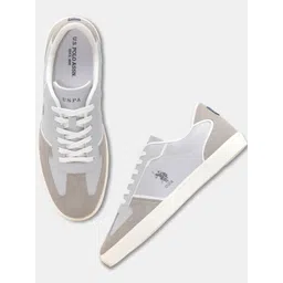 U.S. Polo Assn. Men Colourblocked PU Sneakers