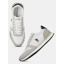 U.S. Polo Assn. Men Colourblocked PU Sneakers