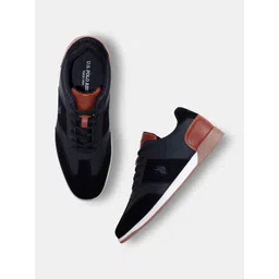 U.S. Polo Assn. Men Colourblocked Suede Sneakers