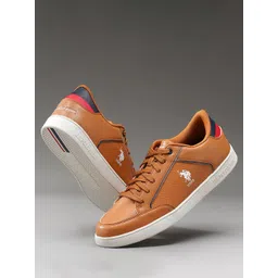 U.S. Polo Assn. Men Comfort Insole Contrast Sole Lace-Up Sneakers