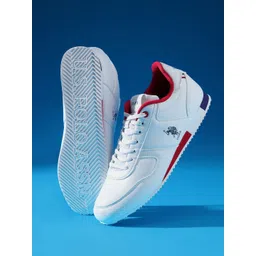 U.S. Polo Assn. Men Comfort Insole Contrast Sole Lace-Ups Sneakers