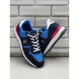 U.S. Polo Assn. Men ORSON Colourblocked Contrast Sole Lace-Up Sneakers