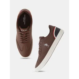 U.S. Polo Assn. Men Printed Lace-Up Regular Sneakers