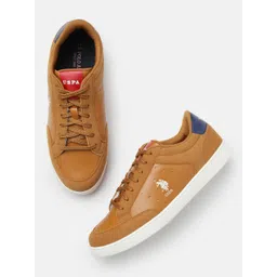 U.S. Polo Assn. Men Tan Brwon Liotto Sneakers