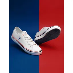 U.S. Polo Assn. Men Textured Canvas Lace-Up Sneakers