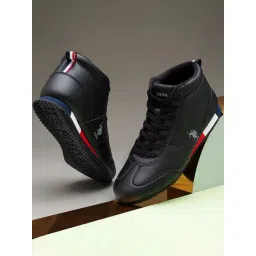 U.S. Polo Assn. Men's Black Ankle High Sneakers