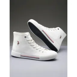 U.S. Polo Assn. Men's VLAIR 2.0 Off White Ankle High Sneakers