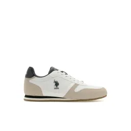 U.S. Polo Assn. Men's White & Beige Casual Sneakers