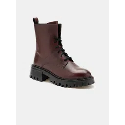 U.S. Polo Assn. Women Casual Platform Heeled Biker Boots