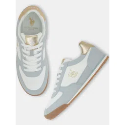 U.S. Polo Assn. Women Colourblocked PU Sneakers