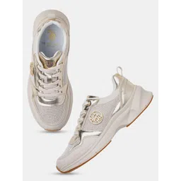 U.S. Polo Assn. Women PU Sneakers Lace-Ups Round Toe Casual Shoes