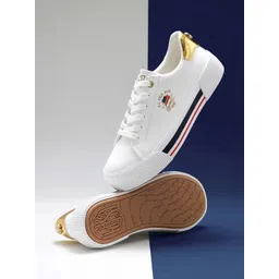 U.S. Polo Assn. Women Women Colourblocked PU Sneakers
