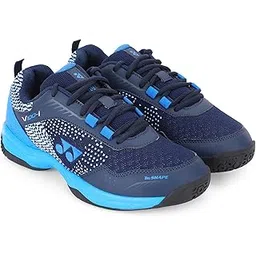 V100-i Badminton Shoes | Made in India | Ideal for Badminton,Squash,Table Tennis,Volleyball | Non-Marking Sole | TRU Cushion | Ergo Shape | Hexagrip |