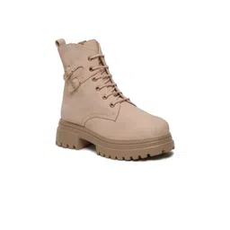 VALIOSAA Women Heeled Buckle Detail Mid-Top Regular Boots