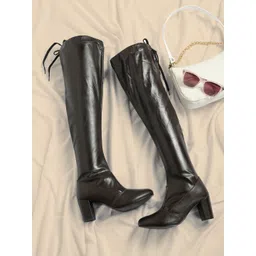 VALIOSAA Women Round Toe Slouchy Boots