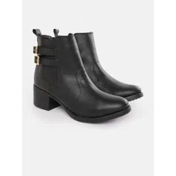 Van Heusen Women Mid-Top Chelsea Boots With Buckle Detail