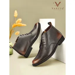 Varito Men Genuine Leather Regular Boots