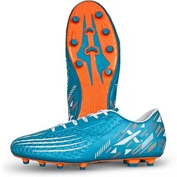 Vector X Flyer 2.0 Football Shoe/Studs, Double Colored TPU Sole, Padded Footbed, Premoulded Heel Shoe for Men Green/White