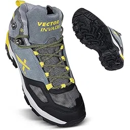 Vector X Invader Trekking & Hiking,Walking Shoes with Rubber Outsole & Memory Foam Insole Lace-Up Shoes for Men's & Boy's , High Neck, boots , non slip, Water Proof, Comfortable & Light weight (Size-5)