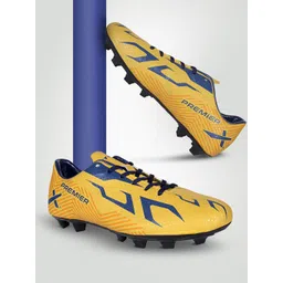VECTOR X Unisex Printed Fixed Cleats Lace-Up Football Shoes