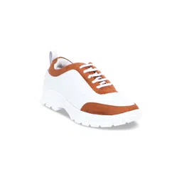 VEGAN BASICS Men White Colourblocked Sneakers