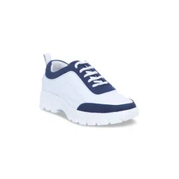 VEGAN BASICS Men White Colourblocked Sneakers
