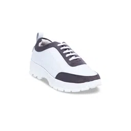 VEGAN BASICS Men White Colourblocked Sneakers