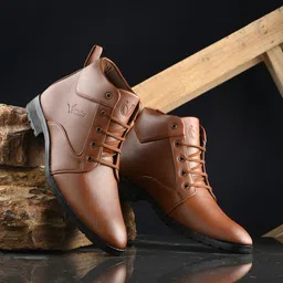 Vellinto HOWARD Casual Boots For Men ll Synthetic Leather Formal Shoes For Men Boots For Men