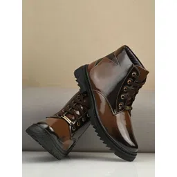 Vellinto Men Colourblocked Mid Top Regular Boots