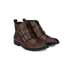 Vellinto Men Majestic Mid-Top Monk Straps Boots