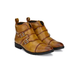 Vellinto Men Majestic Mid-Top Monk Straps Boots