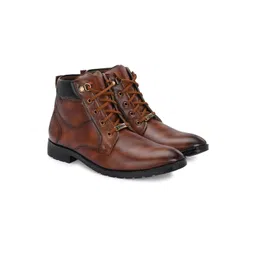 Vellinto Men Textured Mid-Ankle Casual Boots