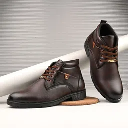 Vellinto OASIS Stylish, Trendy Mid-Ankle Boots ll Daily Use Casual Lace Up Shoe Boots For Men