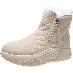 VELURA Winter Snow Boots Warm Lined Short Boots Fashion for Trekking Hiker Winter 36 Beige|Pair of Snow Boots| Boots|Clothing Shoes & Accessories