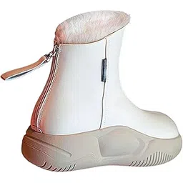 VELURA Women's Winter Snow Boot Soft Plush Thick Soled for Climbing Fishing Outdoor 39 Beige|Pair of Snow Boots| Boots|Clothing Shoes & Accessories