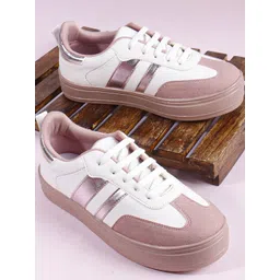 VENDOZ Women Colourblocked Lace-Ups Sneakers