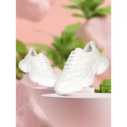 VENDOZ Women Lace-Ups Round Toe Sneakers