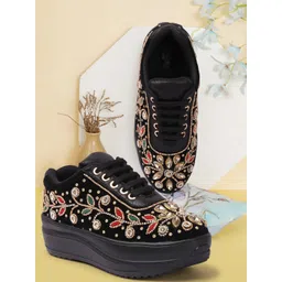 VENDOZ Women Velvet Sneakers