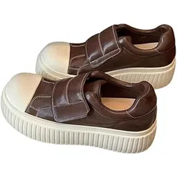 Version Leather Round-Toe White Shoes for Women | Versatile Casual Footwear