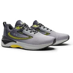 Vesper Men’s Running Shoes – Lightweight Grey Sneakers with Breathable Mesh Upper, Memory Foam Insole & Anti-Slip TPR Sole for Jogging, Gym & Casual Wear