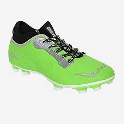Vicky Transform i-Star Football Shoes for Outdoor/Indoor Training Soccer Cleats with Spikes Unisex Athletic Sneaker (Neon Green, UK-10)