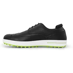 VIPERGOLF Men's Tour Pro MD Spikeless Golf Shoes - Black/White/Green